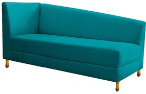 Recamier Valéria 160cm Lado Direito Suede Azul Turquesa - ADJ Decor
