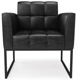 Poltrona Elisa Corano Base Metálica Preto - D'Rossi - Preto
