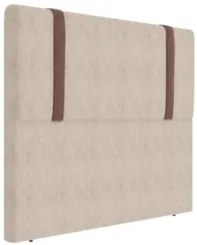 Cabeceira Cama Box Solteiro 90cm Estofada Glory Boucle Bege Z04 - Mpoz