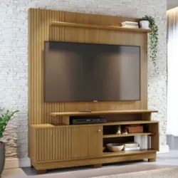 Estante Painel Para TV 65 Pol 160cm Anny Z10 Cumaru - Mpozenato