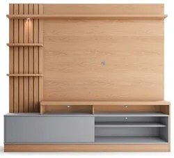 Estante Home Theater para TV até 65 Pol. Maceió Freijó/Cinza Fosco - C