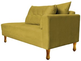 Recamier Azura 160 cm com Almofada Lado Esquerdo Suede - ADJ Decor