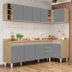 Armário de Cozinha Modulado de Canto Esquerdo 5 Peças CP53 Balcão com