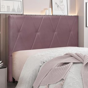 Cabeceira Decorativa Casal 1,40M Yves Veludo Uva G63 - Gran Belo