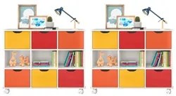 Kit 2 Nichos Organizadores com Rodízios Toys 6 Gavetas Q01 Branco/Colo