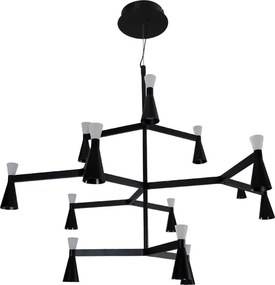 Pendente Led Metal Alumínio 50w 3000k Ramus - PRETO
