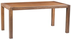 Mesa Sala de Jantar Cozinha Dumai 160cm Madeira Maciça Walnut Escovado G54 - Gran Belo