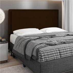Cabeceira Casal King Cama Box 195cm para Quarto Onix Suede M11 - D'Rossi - Marrom