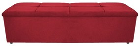 Calçadeira Munique 195 cm King Size Suede Vermelho - ADJ Decor
