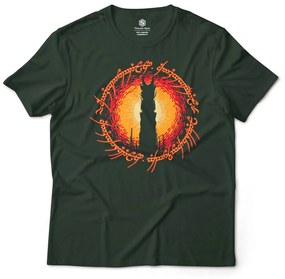 Camiseta Unissex Mordor Ring O Senhor dos Anéis Geek Nerd - Verde Musgo - G