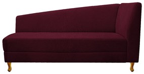Recamier Valéria 160cm Lado Esquerdo Suede Bordô - ADJ Decor