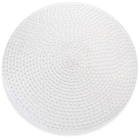 Jogo Americano Redondo de Plástico Branco 38 cm - D'Rossi