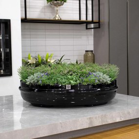 Vaso Bacia Decorativo Osaka Preto G 16x65x52 cm - D'Rossi