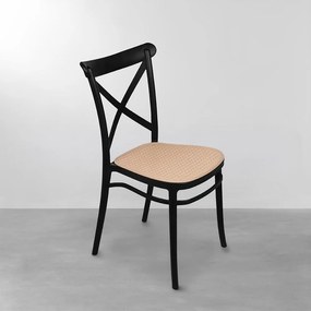 Cadeira Kat Palha – Preto