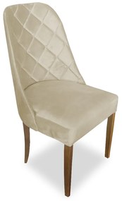 kit com 2 Cadeiras de Jantar Dublin Suede Bege