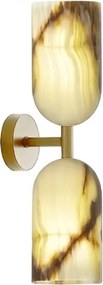 Arandela Onix E Metal Dourado Due Xino