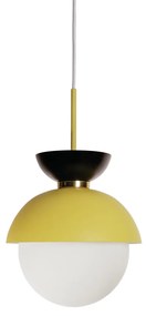 Pendente Bibelô Ø32X33,5Cm Globo 25Cm 1Xe27 / Anel Distanciador Cobre... (FN-F - Fendi Fosco)