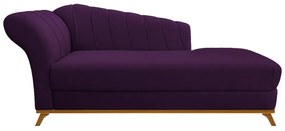 Recamier Vanessa 140cm Lado Direito Suede Roxo - ADJ Decor