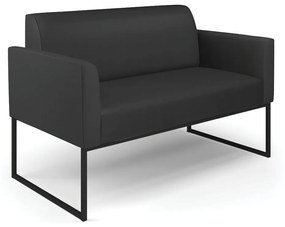 Sofá Namoradeira Base Industrial Preto Marisa Corino D03 - D'Rossi - Preto