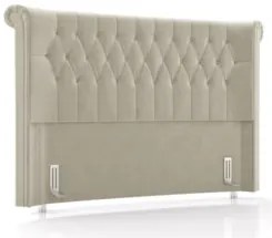 Cabeceira Cama Box Solteiro 90cm Dust Z37 Veludo Bege - Mpozenato
