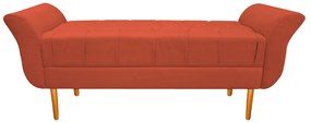 Recamier Estofado Ari 160 cm Queen Size Suede Terracota - ADJ Decor