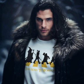 Camiseta Unissex The Road to Mordor O Senhor dos Anéis - Branco - G1