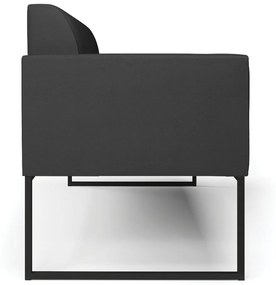 Sofá Namoradeira Base Industrial Preto Marisa Corino D03 - D'Rossi - Preto