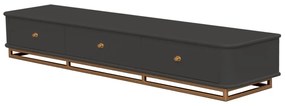 Rack Curve G - Cinza Imperador c/ Detalhes Dourado Soleil Kleiner