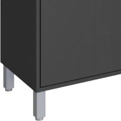 Gabinete Banheiro 80cm e Espelheira 70cm Clari Grafite F10  - Mpozenat