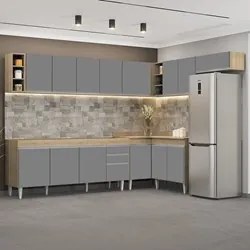 Armário de Cozinha Modulado de Canto 8 Peças CP25 Balcão sem Tampo Cas