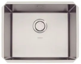 Cuba Quadrum 50 U Undermount Tramontina 50 x 40 x 20 cm em Aço Inox Scotch Brite com Válvula