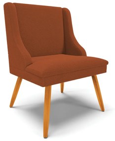 Cadeira Sala de Jantar Pé Palito Castanho Liz Bouclê D03 - D'Rossi - Terra