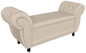 Recamier Baú Grécia 140 cm Linho M11 - D'Rossi - A19 Bege