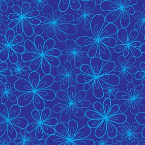 Papel de parede adesivo floral azul