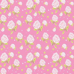 Papel de parede adesivo floral rosa