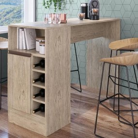 Bancada Balcão Gourmet Mesa Cozinha Multiuso Marrom