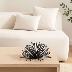 Enfeite Decorativo "Ouriço" Em Metal Preto 10x20 cm M02 - D'Rossi