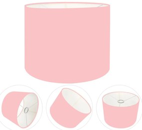 Cúpula Abajur Cilíndrica Cp-8011 Ø30x21cm Rosa Bebê