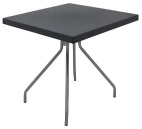 Mesa Quadrada Tramontina Zeta 79 cm em Polipropileno Grafite Pernas em Aço Carbono
