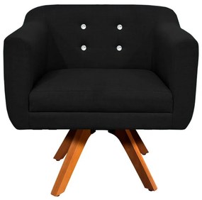 KIT 01 NAMORADEIRA E 02 POLTRONAS GIRATO - Preto A79