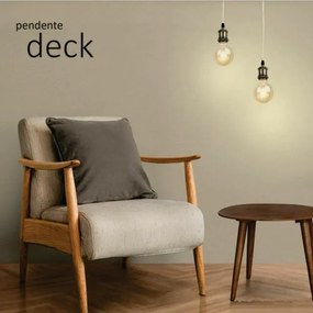 Pendente Deck 05X10X200Cm 01Xe27 Bronze | S&l Iluminação 2021 Bz (Bronze)