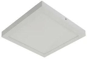 Plafon Led De Sobrepor Aluminio Branco 18W Panel - LED BRANCO FRIO (6000K)