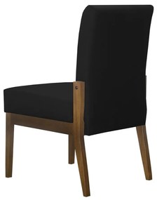 Cadeira de Jantar Helena Suede Preto - Decorar Estofados