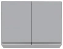 Armário de Cozinha Aéreo 80cm 2 Portas Califórnia Cinza Claro - Lumil