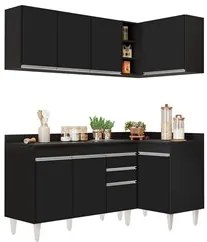 Armário de Cozinha Modulado de Canto Esquerdo 4 Peças CP47 Balcão com