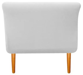 Recamier Estofado Ari 100 cm Solteiro Corano Branco - ADJ Decor