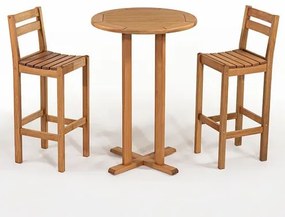 Conjunto Bistrô Recanto com 2 Banquetas Stain Jatobá - 78511 Sun House