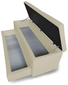 Calçadeira Baú com Sapateira King 193cm Paris Suede Bege - Sheep Estofados - Bege