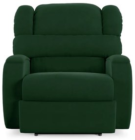 Poltrona do Papai Sala de Cinema Reclinável Kylie Power Elétrica Veludo Verde Esmeralda G23