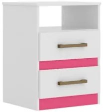 Mesa de Cabeceira Ares Flex Z17 Branco/Rosa/Azul/Lilás - Mpozenato